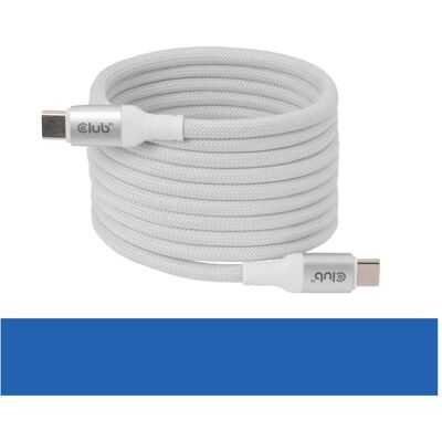Club 3D Club3D Lifestyle USB-C Magnetisches Kabel 240W 2m weiss St/St (2 m, USB 2.0, 240 W), USB Kabel Club 3D Club3D Lifestyle USB-C Magnetisches Kabel 240W 2m weiss St/St (2 m, USB 2.0, 240 W), USB Kabel