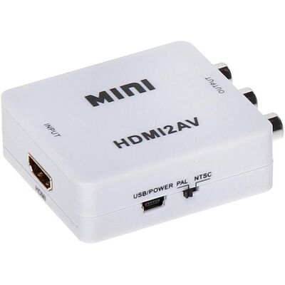 NoName AV adapter RCA (Cinch) x3 - HDMI white (HDMI/AV), Video Converter NoName AV adapter RCA (Cinch) x3 - HDMI white (HDMI/AV), Video Converter