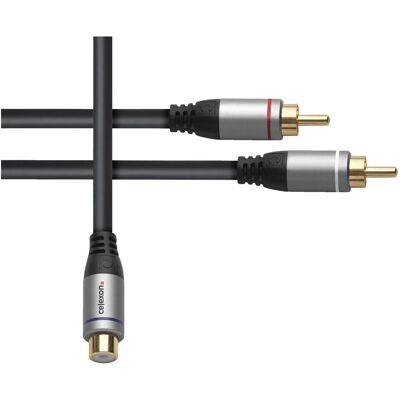 Celexon 2x Cinch auf Cinch M/F Audioadapter 0,25m - Professional Line (Cinch Kabel), Audiokabel Celexon 2x Cinch auf Cinch M/F Audioadapter 0,25m - Professional Line (Cinch Kabel), Audiokabel