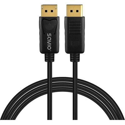 Savio CL-205 DisplayPort-Kabel 2 m Schwarz (2 m), Videokabel, Schwarz Savio CL-205 DisplayPort-Kabel 2 m Schwarz (2 m), Videokabel, Schwarz