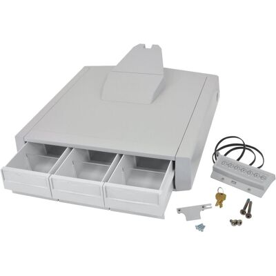 Ergotron SV44 Primary Triple Drawer for Laptop Cart - Montagekomponente (Auszugsmodul), TV Zubehör, Grau, Weiss Ergotron SV44 Primary Triple Drawer for Laptop Cart - Montagekomponente (Auszugsmodul), TV Zubehör, Grau, Weiss