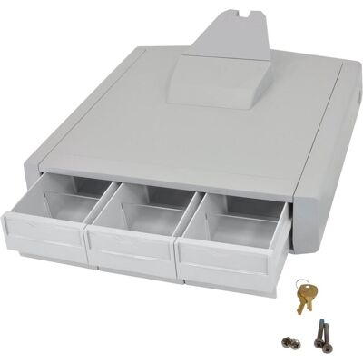 Ergotron Primary Storage Drawer, Triple - Montagekomponente (Auszugsmodul), TV Zubehör, Grau, Weiss Ergotron Primary Storage Drawer, Triple - Montagekomponente (Auszugsmodul), TV Zubehör, Grau, Weiss