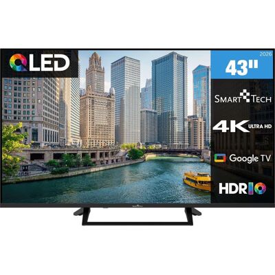 Smart Tech 43" Google TV QLED (43QG06V) (43", QLED, 4K), TV, Schwarz Smart Tech 43" Google TV QLED (43QG06V) (43", QLED, 4K), TV, Schwarz