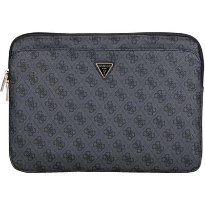 Guess Bag Sleeve 14" 4G Zipper Pocket Triangle Logo black (14", Apple), Notebooktasche, Schwarz Guess Bag Sleeve 14" 4G Zipper Pocket Triangle Logo black (14", Apple), Notebooktasche, Schwarz