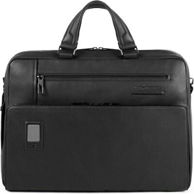 Piquadro Akron, Leather, Leather Briefcase, With Ipad Compartment, CA5109A, Notebooktasche, Schwarz Piquadro Akron, Leather, Leather Briefcase, With Ipad Compartment, CA5109A, Notebooktasche, Schwarz