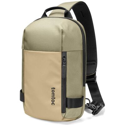 tomtoc - Crossbody Sling Bag (T24S1K1) - with Multiple Pockets, 7l, 11 inch - Khaki (Apple iPad Pro 11 2021, Huawei MatePad Pro 11 (2022)), Tablet Hülle, Grün tomtoc - Crossbody Sling Bag (T24S1K1) - with Multiple Pockets, 7l, 11 inch - Khaki (Apple iPad Pro 11 2021, Huawei MatePad Pro 11 (2022)), Tablet Hülle, Grün