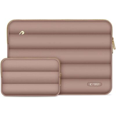 Tech-Protect Puffy Laptop Sleeve 15-16" with accessory pouch - Brown (16", Apple, Microsoft), Notebooktasche, Braun Tech-Protect Puffy Laptop Sleeve 15-16" with accessory pouch - Brown (16", Apple, Microsoft), Notebooktasche, Braun