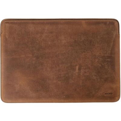 Accezz Leather Laptop hoes MacBook 13 inch - Laptopsleeve - Cognac (13", Apple, Universal), Notebooktasche, Braun Accezz Leather Laptop hoes MacBook 13 inch - Laptopsleeve - Cognac (13", Apple, Universal), Notebooktasche, Braun