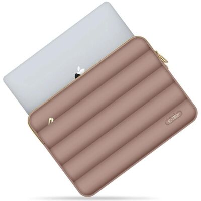 Tech-Protect Puffy Laptop Sleeve 15-16" with accessory pouch - Brown (16", Apple, Microsoft), Notebooktasche, Braun Tech-Protect Puffy Laptop Sleeve 15-16" with accessory pouch - Brown (16", Apple, Microsoft), Notebooktasche, Braun