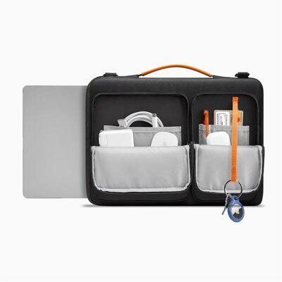 Tech-Protect Defender Tasche für Laptop 13-14 - Schwarz und Orange (14"), Notebooktasche, Schwarz, Orange Tech-Protect Defender Tasche für Laptop 13-14 - Schwarz und Orange (14"), Notebooktasche, Schwarz, Orange