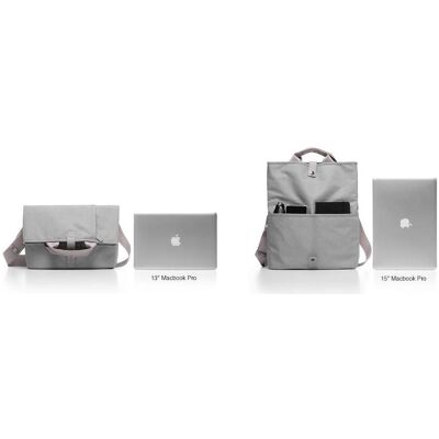 BlueLounge Postal Bag in 2 Grössen faltbar 13"-15" (15", Mac Pro), Notebooktasche, Grau BlueLounge Postal Bag in 2 Grössen faltbar 13"-15" (15", Mac Pro), Notebooktasche, Grau