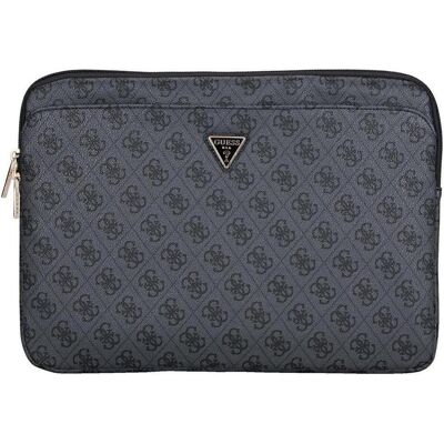 Guess Bag Sleeve 14" 4G Zipper Pocket Triangle Logo black (14", Apple), Notebooktasche, Schwarz Guess Bag Sleeve 14" 4G Zipper Pocket Triangle Logo black (14", Apple), Notebooktasche, Schwarz