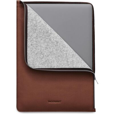 Woolnut Leather Folio -suojatasku 16" MacBook Pro, konjakki (16", Apple), Notebooktasche, Braun Woolnut Leather Folio -suojatasku 16" MacBook Pro, konjakki (16", Apple), Notebooktasche, Braun