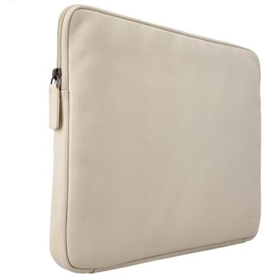 Accezz Leder-Laptoptasche mit Reissverschluss (16", Universal), Notebooktasche, Beige Accezz Leder-Laptoptasche mit Reissverschluss (16", Universal), Notebooktasche, Beige