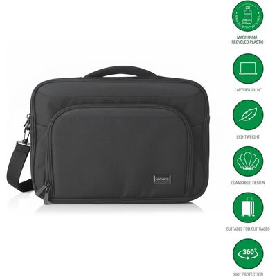 4smarts Laptop-Tasche (14.10"), Notebooktasche, Schwarz 4smarts Laptop-Tasche (14.10"), Notebooktasche, Schwarz