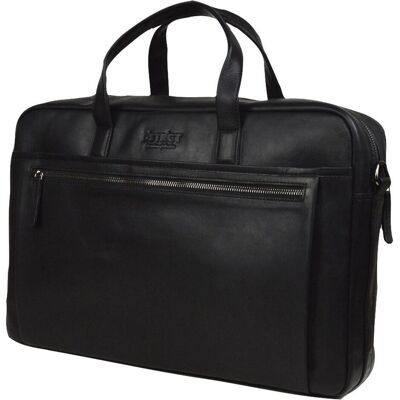 DSTRCT Leren Business Laptoptas - 17 inch laptopvak met rits - Zwart - Luxe volnerfleder (17"), Notebooktasche, Schwarz DSTRCT Leren Business Laptoptas - 17 inch laptopvak met rits - Zwart - Luxe volnerfleder (17"), Notebooktasche, Schwarz