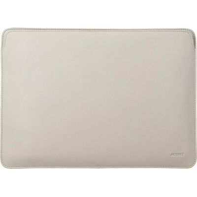Accezz Laptophülle aus Leder (14.02", Apple, Universal), Notebooktasche, Beige Accezz Laptophülle aus Leder (14.02", Apple, Universal), Notebooktasche, Beige
