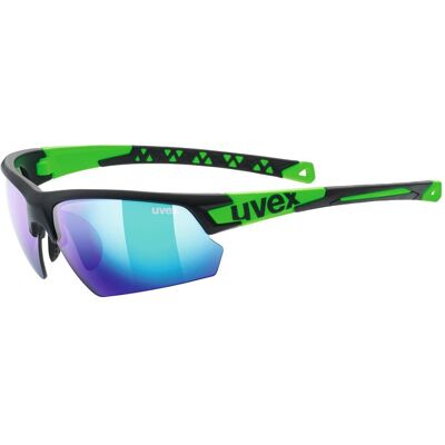 Uvex, Unisex, Sportbrille, Sportstyle 224 (Schwarz), Schwarz, Grün Uvex, Unisex, Sportbrille, Sportstyle 224 (Schwarz), Schwarz, Grün