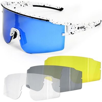 Yeaz, Damen, Sportbrille, SUNTHRILL Set (Weiss, Blau), Weiss Yeaz, Damen, Sportbrille, SUNTHRILL Set (Weiss, Blau), Weiss