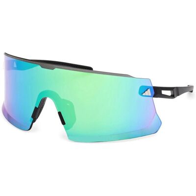 Adidas Herren, Sportbrille, Sport SP0100 02Q Matte Black Men's Sunglasses (Schwarz matt, Grün), Schwarz Adidas Herren, Sportbrille, Sport SP0100 02Q Matte Black Men's Sunglasses (Schwarz matt, Grün), Schwarz