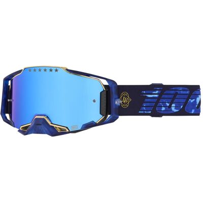 100%, Unisex, Sportbrille, Armega LE Goggle Bruni Signature - Mirror Blue Lens (Black, Blau, Blau), Blau, Schwarz 100%, Unisex, Sportbrille, Armega LE Goggle Bruni Signature - Mirror Blue Lens (Black, Blau, Blau), Blau, Schwarz