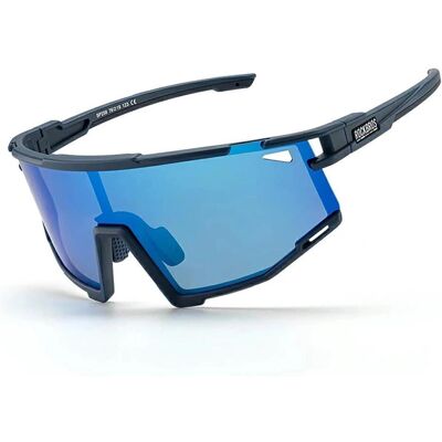 Rockbros, Herren, Sportbrille, Okulary rowerowe SP258 ROAD TO SKY polaryzacyjne niebieskie soczewki - granatowe (Granatowy, Navyblau, Blau), Blau, Schwarz Rockbros, Herren, Sportbrille, Okulary rowerowe SP258 ROAD TO SKY polaryzacyjne niebieskie soczewki - granatowe (Granatowy, Navyblau, Blau), Blau, Schwarz