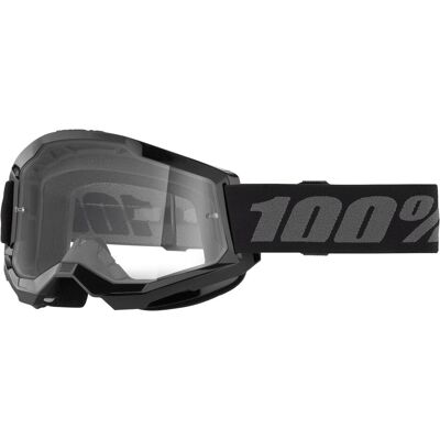 100%, Unisex, Sportbrille, Strata 2 Junior Goggle Black - Clear Lens (Schwarz, Clear), Schwarz 100%, Unisex, Sportbrille, Strata 2 Junior Goggle Black - Clear Lens (Schwarz, Clear), Schwarz