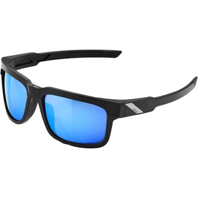 100%, Unisex, Sportbrille, Type S (Matte Black, Hiper Blue Mirror), Schwarz 100%, Unisex, Sportbrille, Type S (Matte Black, Hiper Blue Mirror), Schwarz