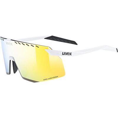 Uvex, Unisex, Sportbrille, Pace stage CV (white matt (yellow)*, colorvision glossy green), Weiss Uvex, Unisex, Sportbrille, Pace stage CV (white matt (yellow)*, colorvision glossy green), Weiss