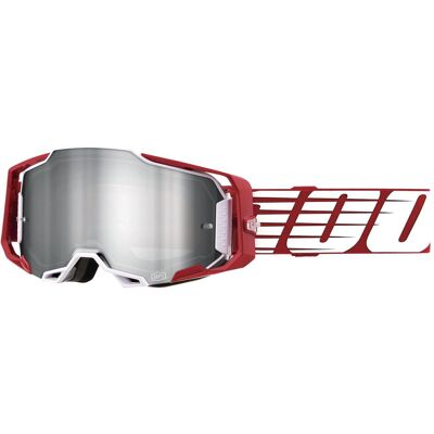 100%, Damen, Sportbrille, Armega Goggle Oversized Deep Red - Mirror Sil (Rot, Silber), Rot 100%, Damen, Sportbrille, Armega Goggle Oversized Deep Red - Mirror Sil (Rot, Silber), Rot