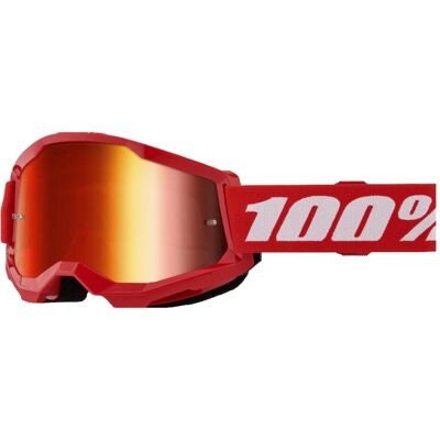 100%, Damen, Sportbrille, STRATA 2 Goggle Red - Mirror Red Lens (Mirror Red Lens, Mirror Red), Rot 100%, Damen, Sportbrille, STRATA 2 Goggle Red - Mirror Red Lens (Mirror Red Lens, Mirror Red), Rot