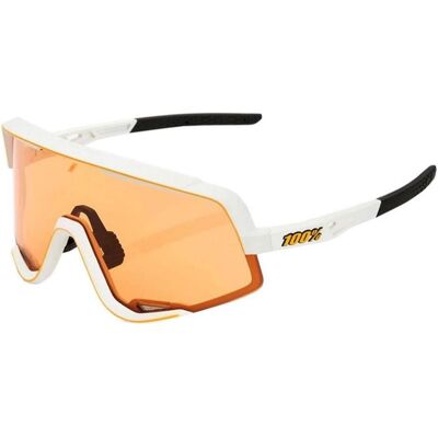 100%, Unisex, Sportbrille, Glendale (Soft Tact Off White, Persimmon), Weiss 100%, Unisex, Sportbrille, Glendale (Soft Tact Off White, Persimmon), Weiss