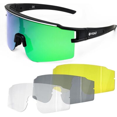 Yeaz, Damen, Sportbrille, SUNTHRILL Set (Schwarz, Grün), Schwarz Yeaz, Damen, Sportbrille, SUNTHRILL Set (Schwarz, Grün), Schwarz