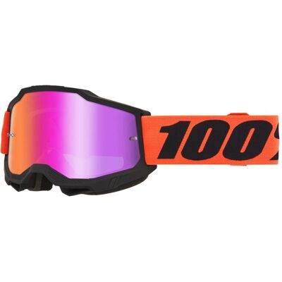 100%, Unisex, Sportbrille, ACCURI 2 Goggle Ferran (Schwarz, Mirror Dark R), Schwarz, Orange 100%, Unisex, Sportbrille, ACCURI 2 Goggle Ferran (Schwarz, Mirror Dark R), Schwarz, Orange