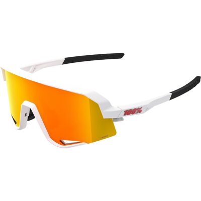 100%, Unisex, Sportbrille, Slendale (soft tact white, HiPer Red Multilayer Mirror), Weiss 100%, Unisex, Sportbrille, Slendale (soft tact white, HiPer Red Multilayer Mirror), Weiss
