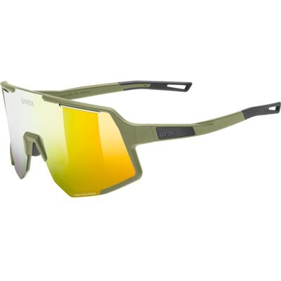 Uvex, Unisex, Sportbrille, sequenze CV (olive matt, colorvision mirror yellow), Grün Uvex, Unisex, Sportbrille, sequenze CV (olive matt, colorvision mirror yellow), Grün