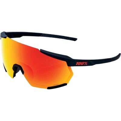 100%, Unisex, Sportbrille, Racetrap 3.0 (Soft Tact Black, Hiper Red, Orange), Rot, Schwarz 100%, Unisex, Sportbrille, Racetrap 3.0 (Soft Tact Black, Hiper Red, Orange), Rot, Schwarz
