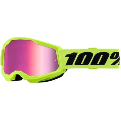 100%, Unisex, Sportbrille, Strata 2 Junior Goggle Neon Yellow - Mirror Pink Lens (Black, Yellow Fluo, Pink), Schwarz, Pink, Gelb 100%, Unisex, Sportbrille, Strata 2 Junior Goggle Neon Yellow - Mirror Pink Lens (Black, Yellow Fluo, Pink), Schwarz, Pink, Gelb