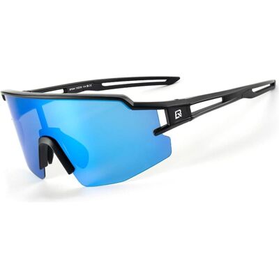 Rockbros, Herren, Sportbrille, Polarized Cycling Glasses with UV Protection and Corrective Insert Blue Lenses - Black (Schwarz, Blau), Schwarz Rockbros, Herren, Sportbrille, Polarized Cycling Glasses with UV Protection and Corrective Insert Blue Lenses - Black (Schwarz, Blau), Schwarz