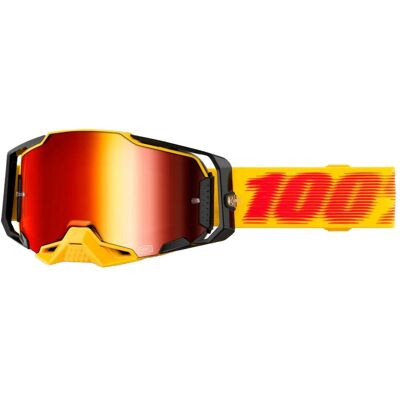 100%, Unisex, Sportbrille, Armega Goggle Tetsu (Schwarz, Mirror Red), Schwarz, Gelb 100%, Unisex, Sportbrille, Armega Goggle Tetsu (Schwarz, Mirror Red), Schwarz, Gelb