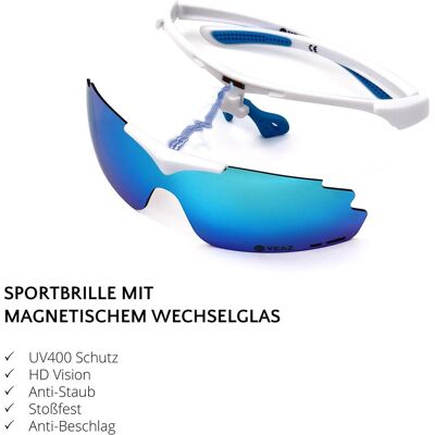 Yeaz, Damen, Sportbrille, Sunup (Weiss, Blau), Weiss Yeaz, Damen, Sportbrille, Sunup (Weiss, Blau), Weiss