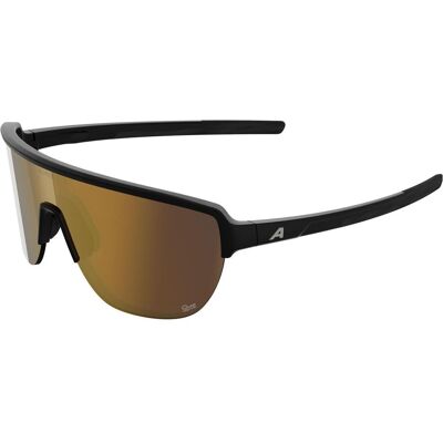 Alpina, Unisex, Sportbrille, Ram 2.0 Q-Lite (Black Matt, Mirror Gold), Schwarz Alpina, Unisex, Sportbrille, Ram 2.0 Q-Lite (Black Matt, Mirror Gold), Schwarz