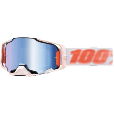 100%, Unisex, Sportbrille, Goggles Armega (weiss-orange-gelb, Mirror Blue), Orange, Weiss 100%, Unisex, Sportbrille, Goggles Armega (weiss-orange-gelb, Mirror Blue), Orange, Weiss