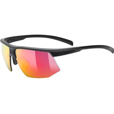 Uvex, Unisex, Sportbrille, aerios (black matt (red)*, Mirror Red), Schwarz, Rot Uvex, Unisex, Sportbrille, aerios (black matt (red)*, Mirror Red), Schwarz, Rot