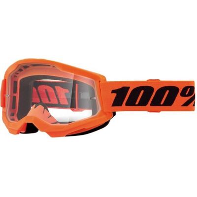 100%, Unisex, Sportbrille, Strata 2 (Fluorescent Orange Translucent, light screen, Clear Lens), Orange 100%, Unisex, Sportbrille, Strata 2 (Fluorescent Orange Translucent, light screen, Clear Lens), Orange