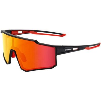 Rockbros, Unisex, Sportbrille, SP316 Polarized Sports Glasses (Schwarz und Rot, Rot), Rot, Schwarz Rockbros, Unisex, Sportbrille, SP316 Polarized Sports Glasses (Schwarz und Rot, Rot), Rot, Schwarz