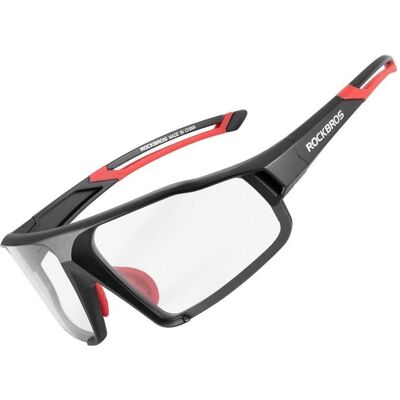 Rockbros, Sportbrille, SP216BK photochromic UV400 cycling glasses - black and red (Black, Red, Black, Red), Schwarz, Rot Rockbros, Sportbrille, SP216BK photochromic UV400 cycling glasses - black and red (Black, Red, Black, Red), Schwarz, Rot