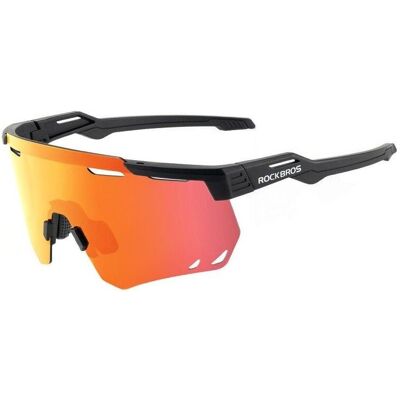Rockbros, Unisex, Sportbrille, sports glasses 14110013006 with polarized (Schwarz, Rot), Rot, Schwarz Rockbros, Unisex, Sportbrille, sports glasses 14110013006 with polarized (Schwarz, Rot), Rot, Schwarz