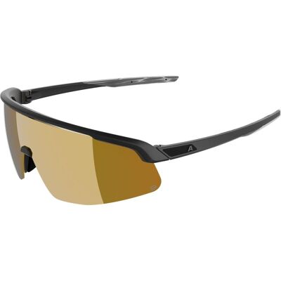 Alpina, Unisex, Sportbrille, Turbo Pro Q (Black Matt, Gold Mirror), Schwarz Alpina, Unisex, Sportbrille, Turbo Pro Q (Black Matt, Gold Mirror), Schwarz