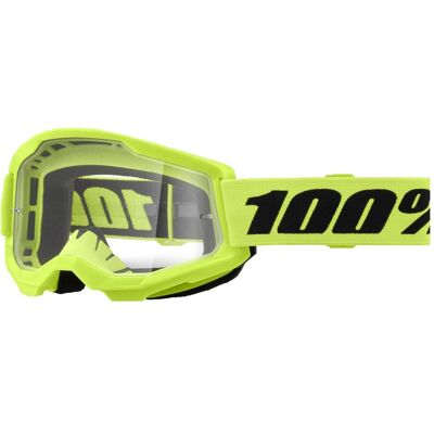 100%, Unisex, Sportbrille, STRATA 2 Goggle Neon Yellow - Clear Lens (Neon Yellow, Clear), Gelb 100%, Unisex, Sportbrille, STRATA 2 Goggle Neon Yellow - Clear Lens (Neon Yellow, Clear), Gelb